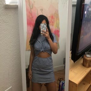 Striped cutout dress